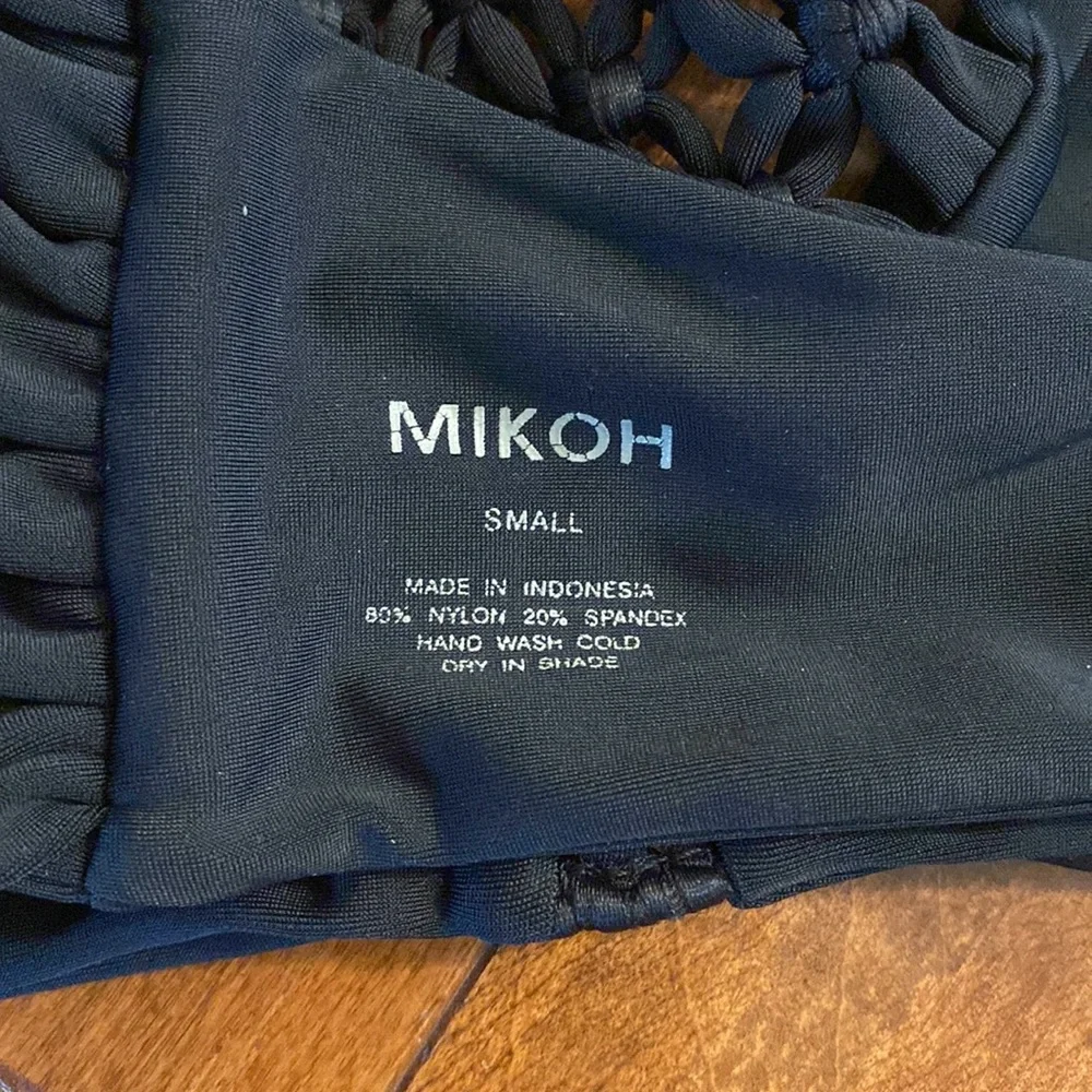 Mikoh Black Lanikai Woven Bikini Top Sz Small - Picture 4 of 4
